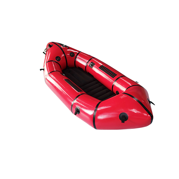 Packraft de bateau gonflable rouge en nylon TPU 210D avec plancher gonflable