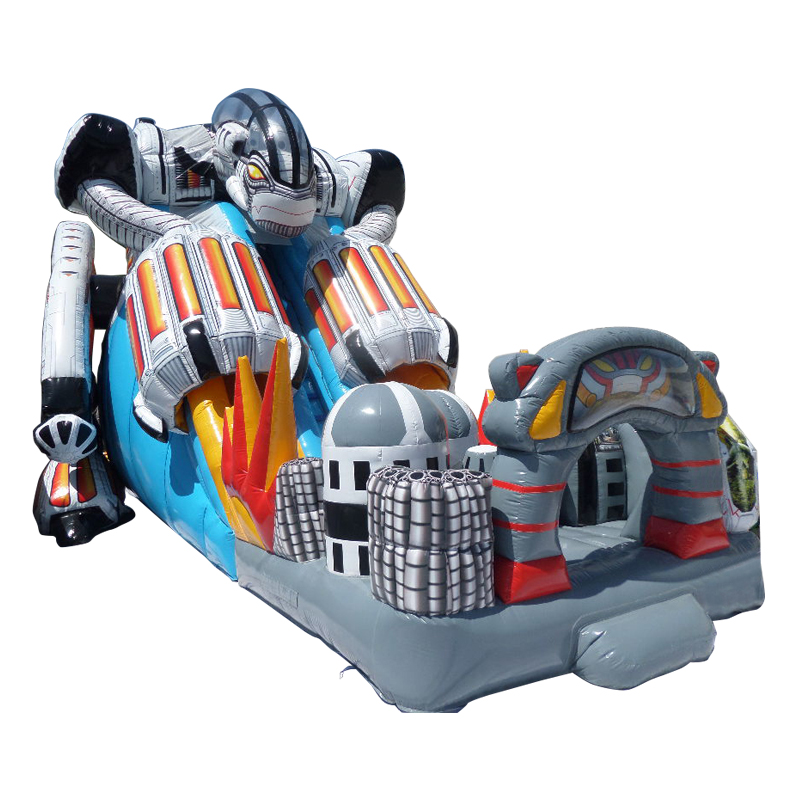 Air bots toboggan géant grand toboggan sec gonflable Chine