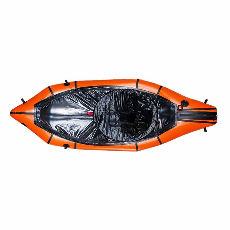 Orange White Water Tizip Packrafting avec Spraydeck